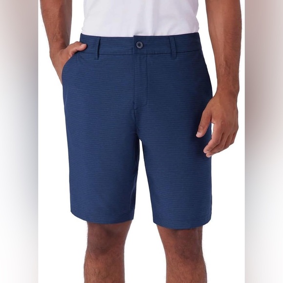 Hang Ten Men's Deep Blue Flat Front Shorts - Picture 1 of 10